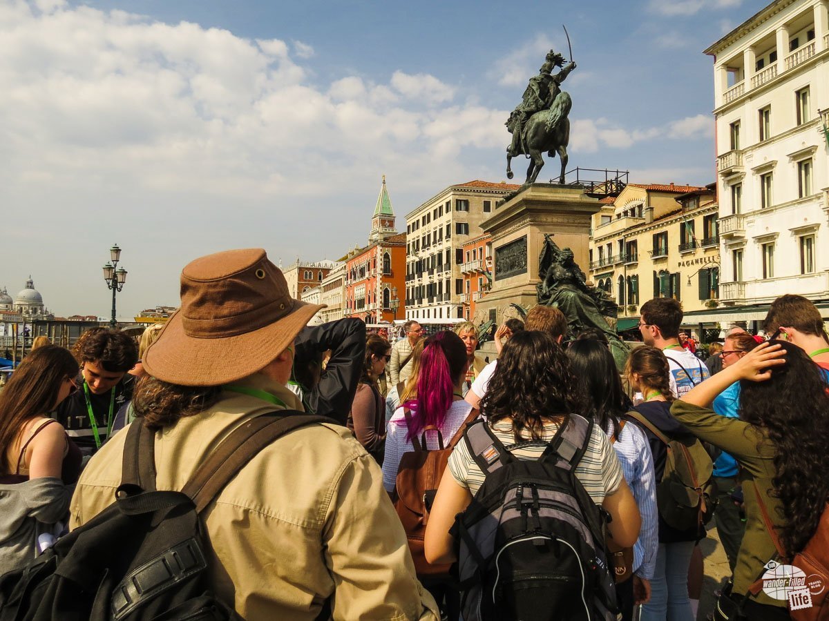 Taking a walking tour was a very different experience for us. On the one hand, we learned a lot we didn't know. That said, a group of nearly 40 walking through the streets and alleys of Venice was tough.