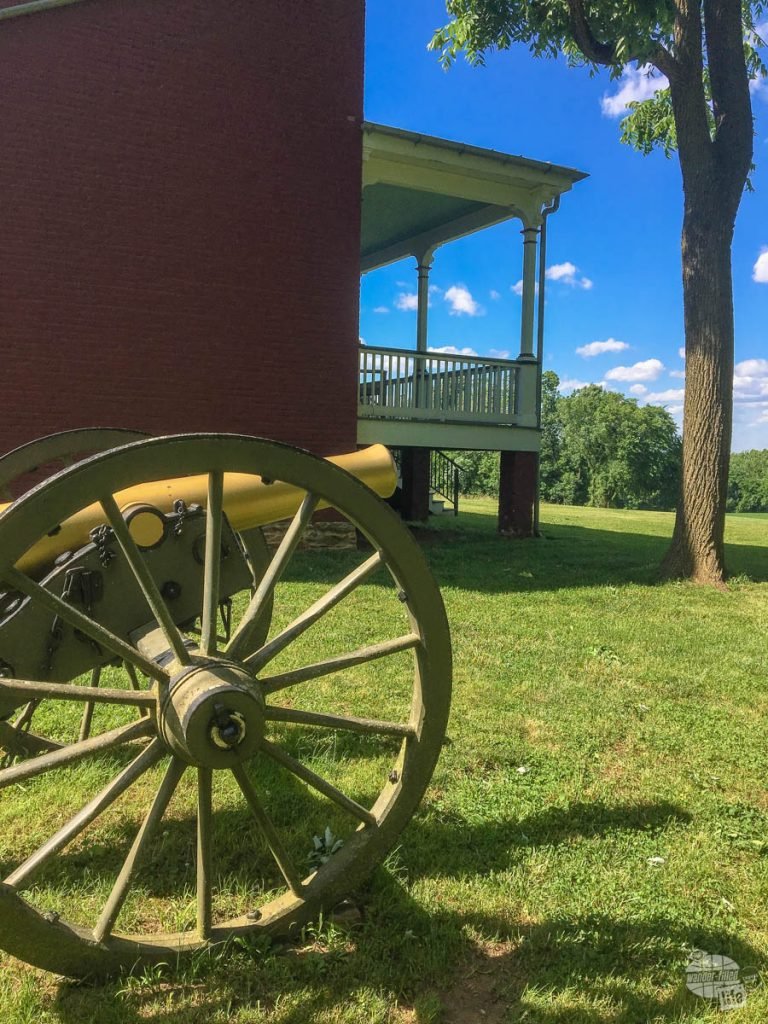 A cannon at the Worthington Farm