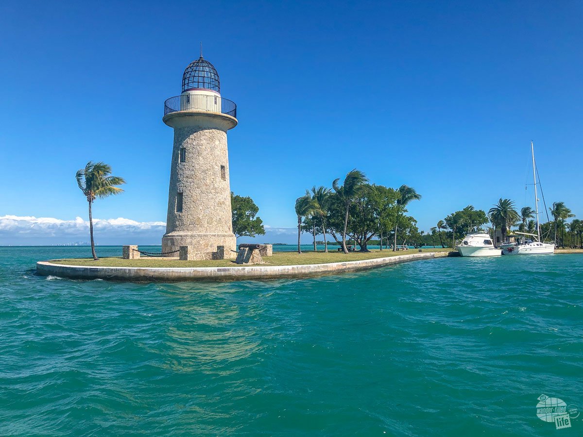 The ornamental lighthouse on Boca Chita Key.