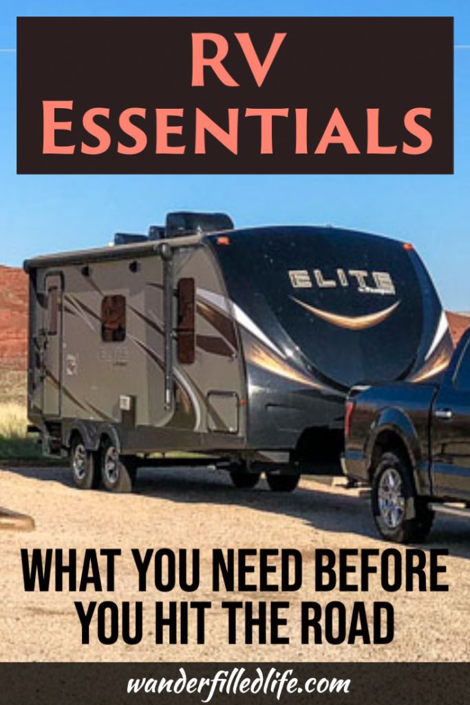 Before you hit the road in your new RV, make sure you have all the RV essentials first! Our guide includes all the RV gear you need for your first trip.