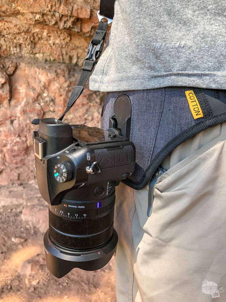 Grant's new Sony RX10 on his Cotton Carrier SlingBelt.