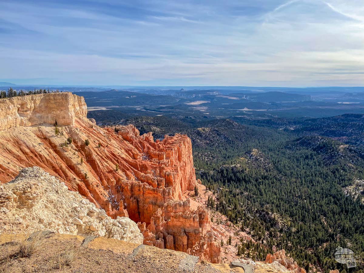 Red rock and forest of Bryce Canyon National Park.