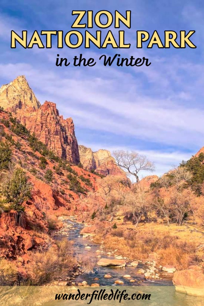 Visiting Zion National Park in the winter offers the opportunity to avoid the crowds and the shuttle bus but be prepared for winter weather.