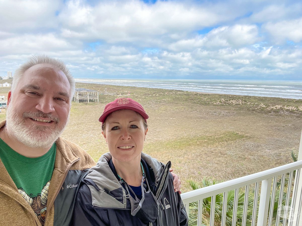 Selfie from our hotel room at South Padre Island.