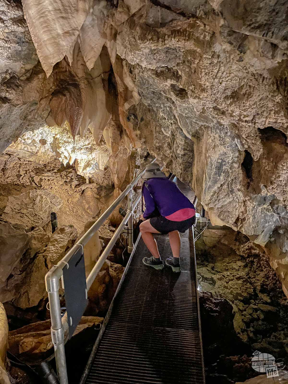 You need to be a little flexible on the cave tour to avoid hitting some of the formations.