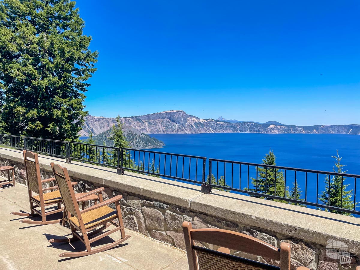Back porch of Crater Lake Lodge