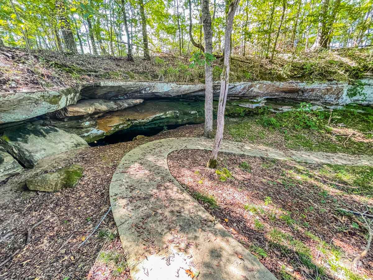 Cave Spring, a stop on a Natchez Trace road trip.