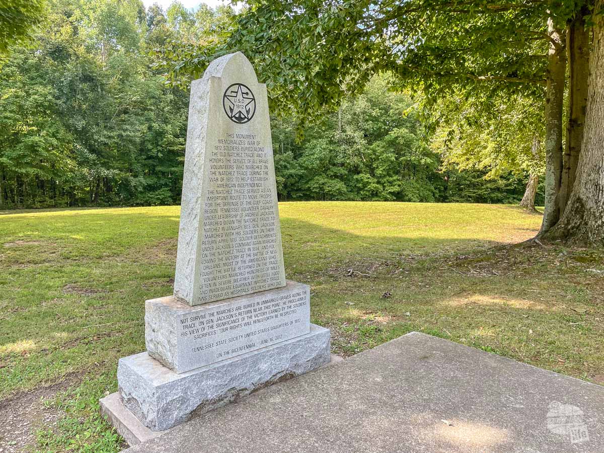 The War of 1812 Memorial along the Natchez Trace.