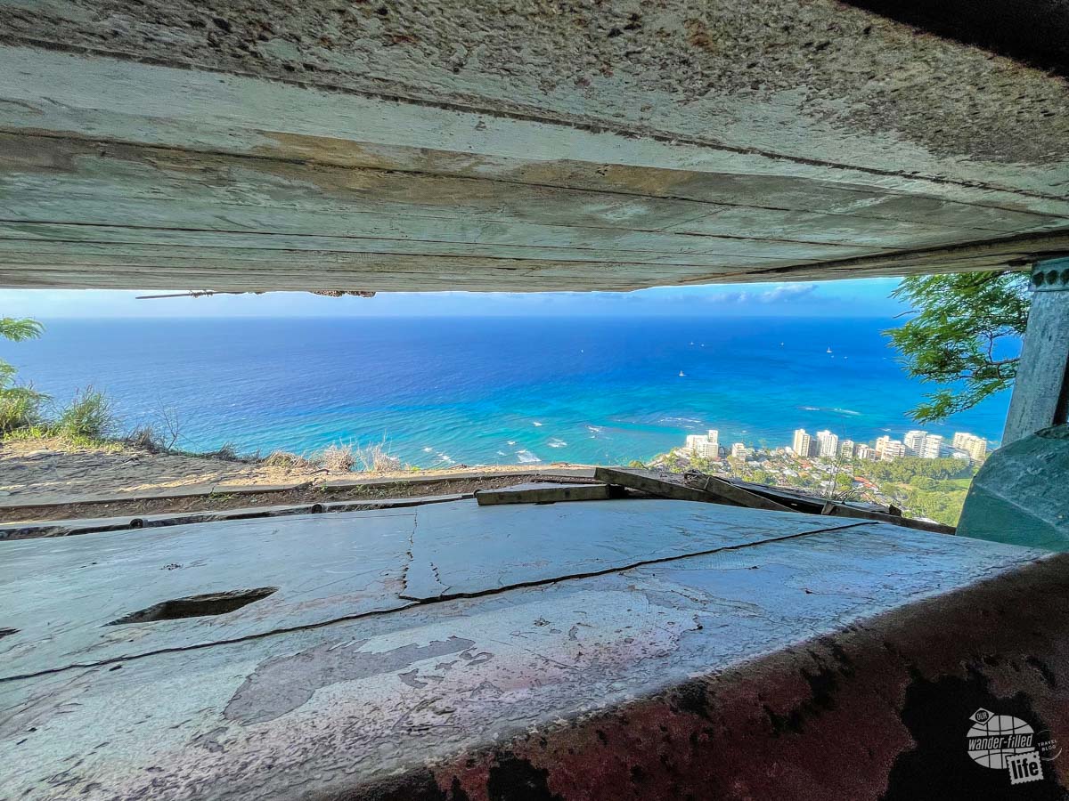 Overlooking Oahu from Diamond Head.