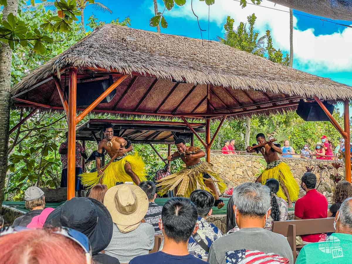 A demonstration at the Polynesian Cultural Center