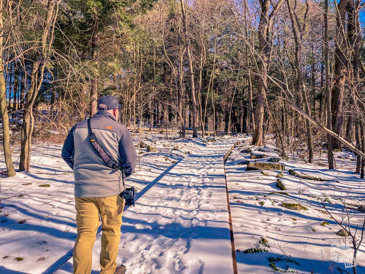 Walking on a path at Allegheny Portage Railroad National Historic Site