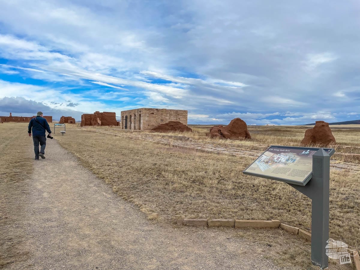 Grant Sinclair walking through Fort Union National Monument.