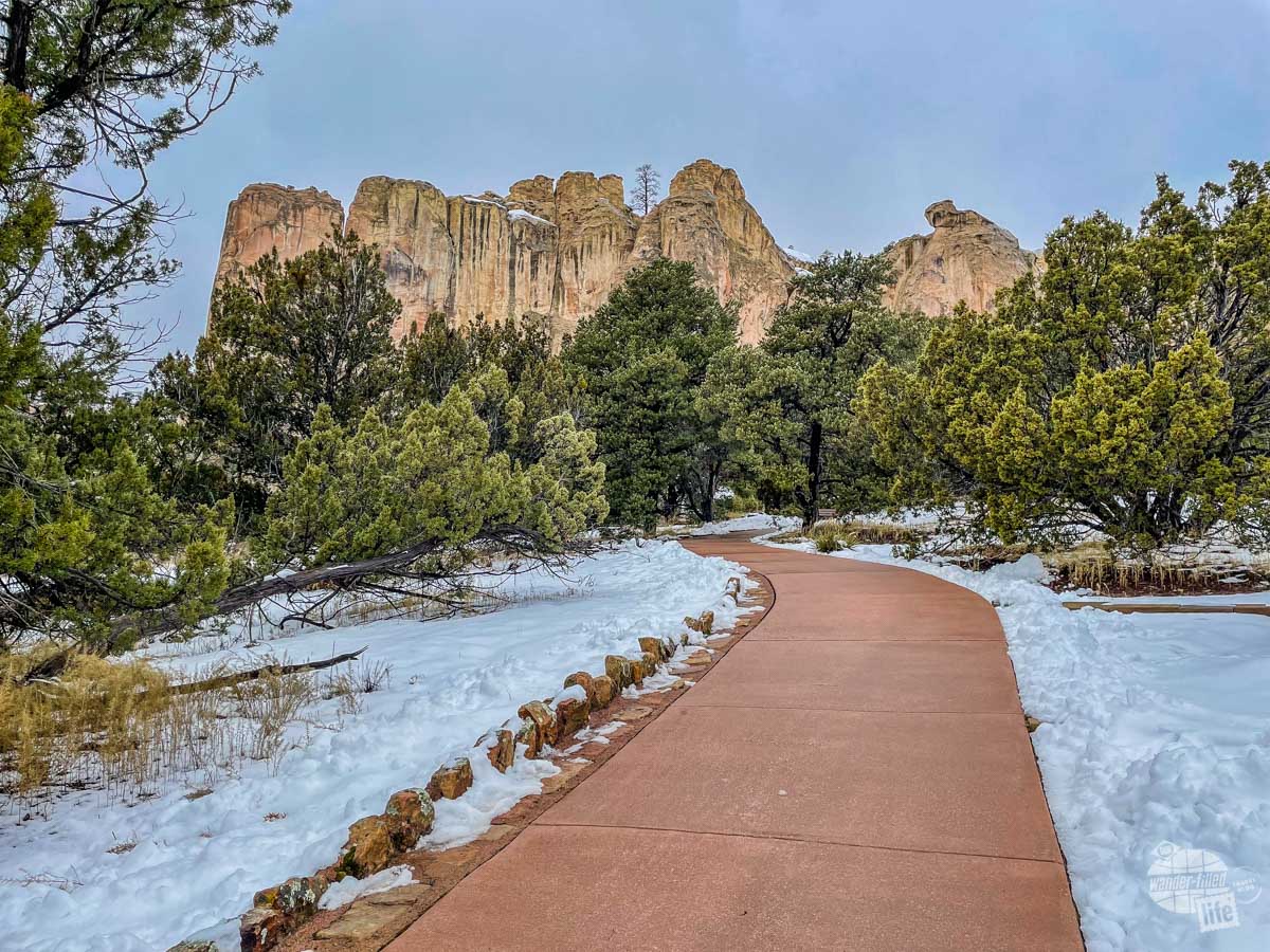 On the trail to Inscription Rock in Morro National Monument.