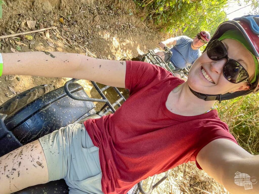 A muddy ATV ride in Roatan