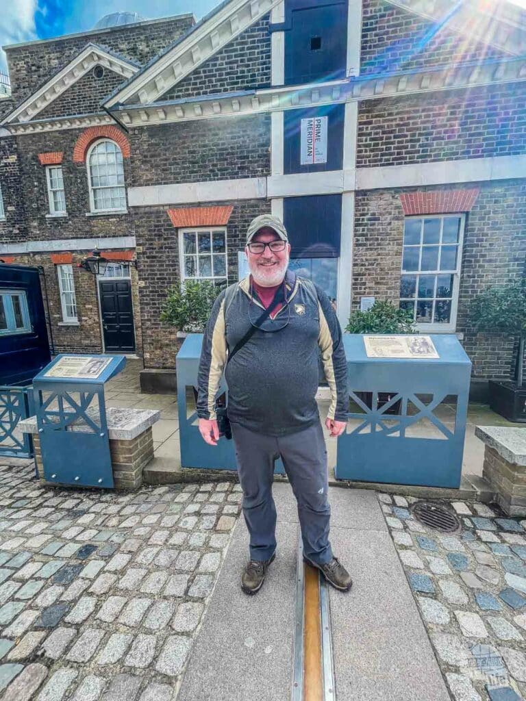The Prime Meridian at the Royal Observatory in Greenwich. Greenwich is one of the best day trips from London.