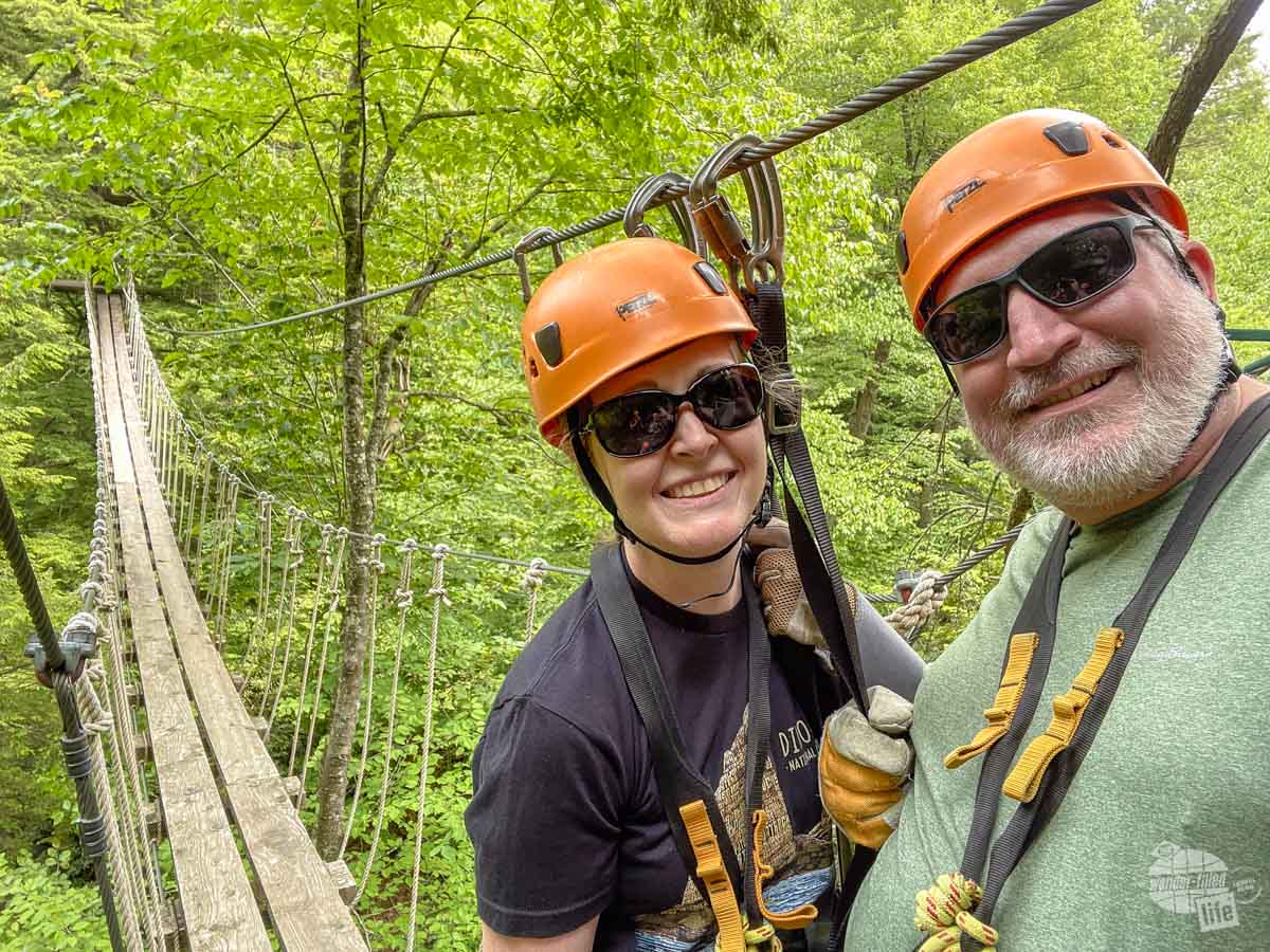 Selfie on one of the suspension bridges at Adventures On The Gorge.