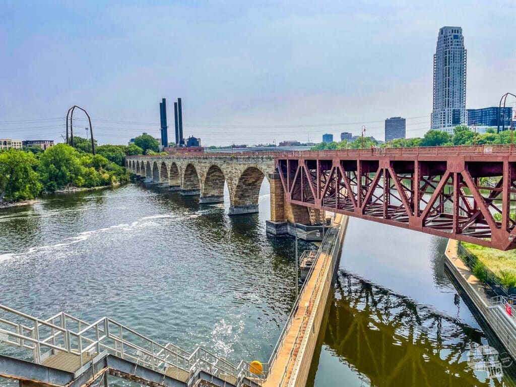 The Stone Arch Bridge in Minneapolis