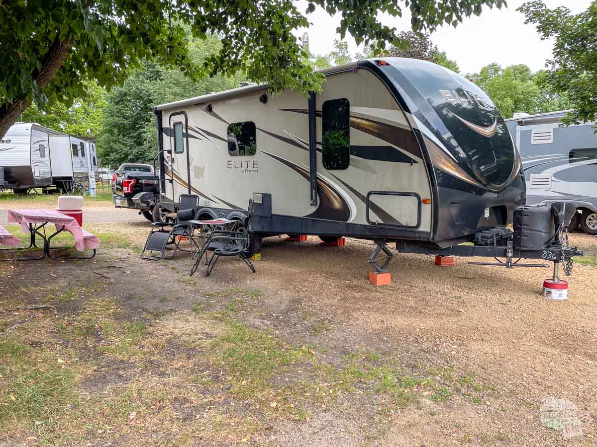A camper at the Town and Country RV Campground.