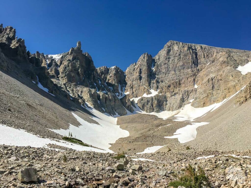 A glacier is one unique feature in Great Basin NP.