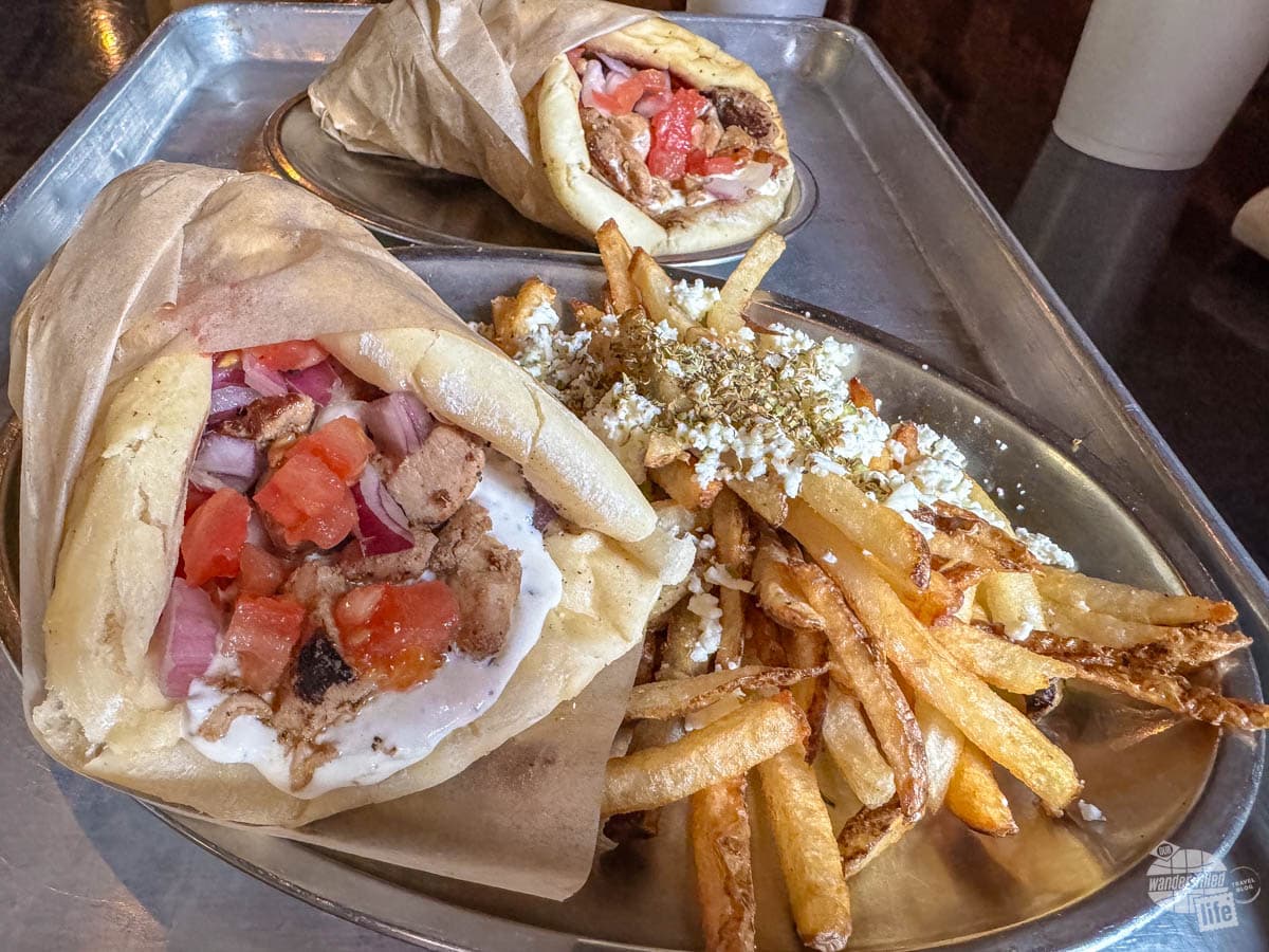 Alpha Omega Grill and Bakery serves Mediterranean food in Waco, Texas.