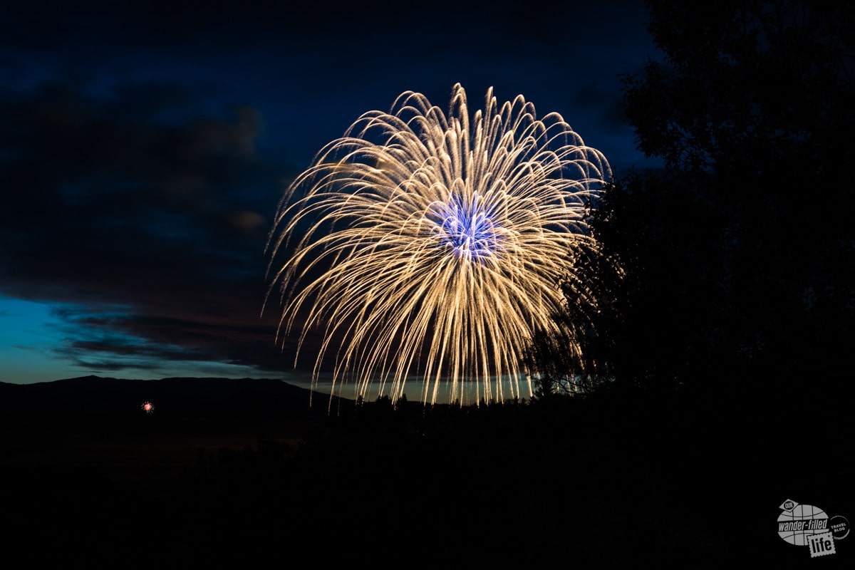 Fourth of July fireworks in Cody, Wyoming