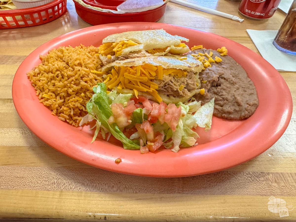 A plate of food at La Mexicana restaurant in San Antonio