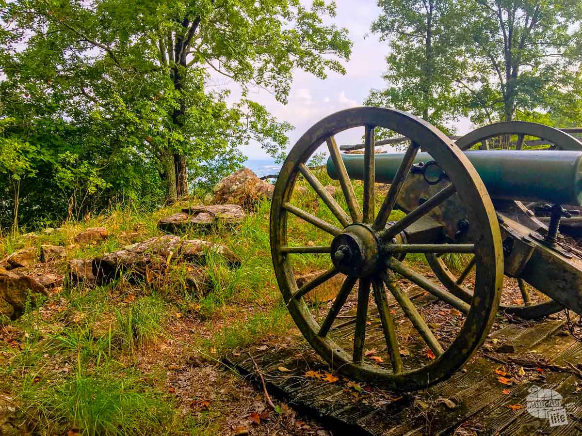 A cannon atop Kennesaw Mountain in Kennesaw Mountain National Battlefield Park.