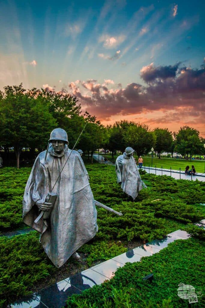 The Korean War Veterans Memorial on the National Mall.
