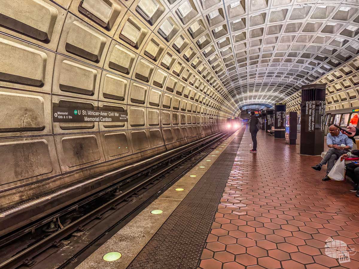 Inside a Washington DC Metro Station